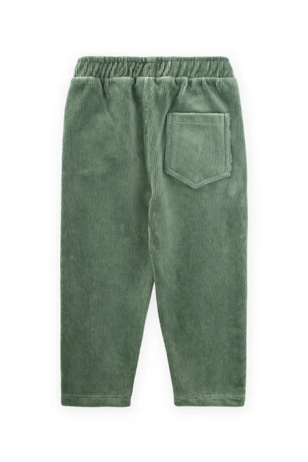 Fitilli Kadife Pantolon 1-8 Yaş Haki Yeşil