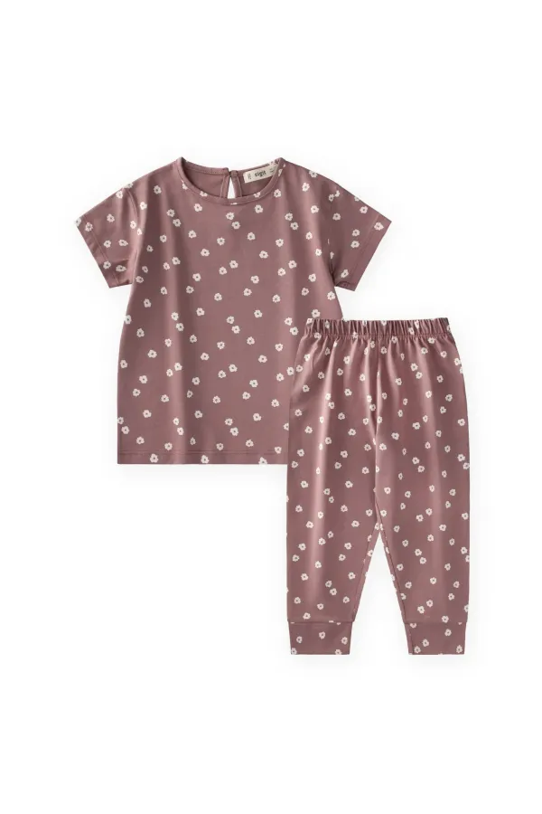 Desenli Pijama Takımı 2-9 Yaş Çiçek Desen Desenli Pijama Takımı 2-9 Yaş Çiçek Desen