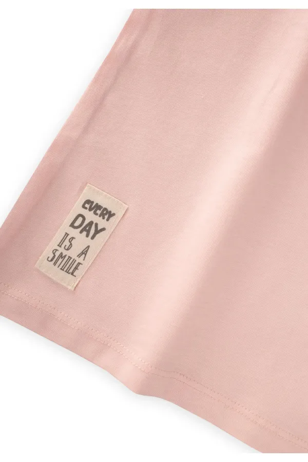 Labeled Tunic, Ages 4-12, Powder Pink