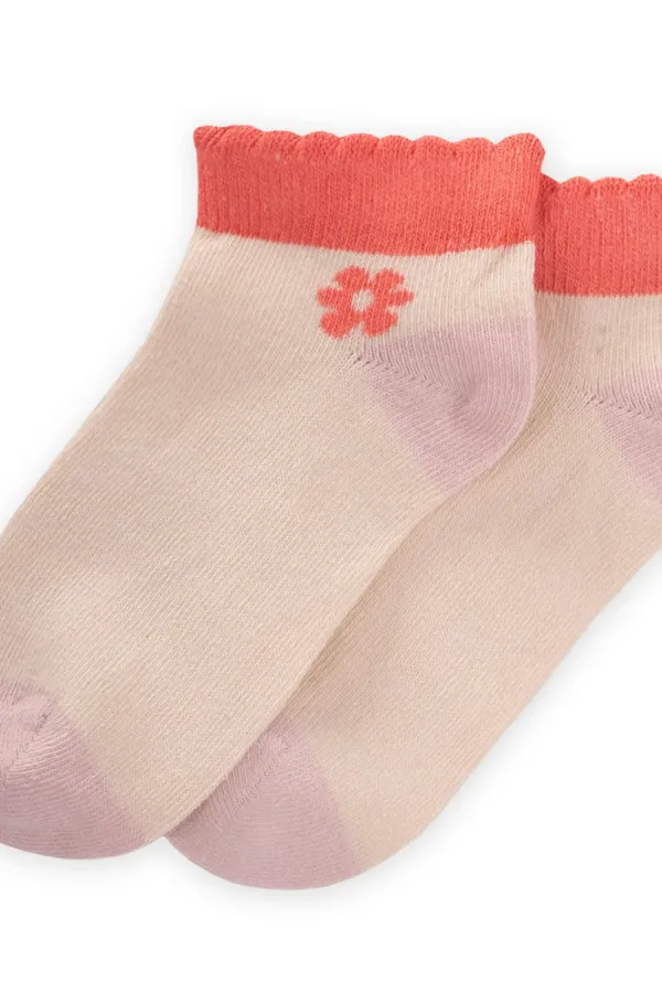 Heel Toe Colorful Children's Bootie Socks 5-12 Years Old Powder - Pink