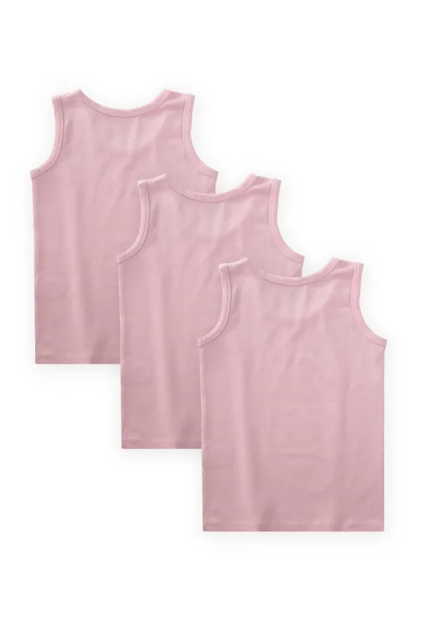 Ensemble trois pièces débardeur à larges bretelles, 2-9 ans, rose bonbon
