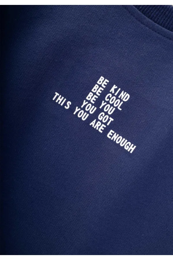 Basic Baskılı Eşofman Takım 2-7 Yaş Lacivert