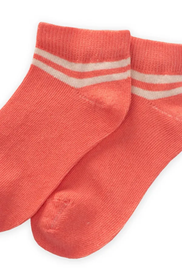 Ham Çizgili Çocuk Patik Çorabı 5-12 Yaş Yavruağzı