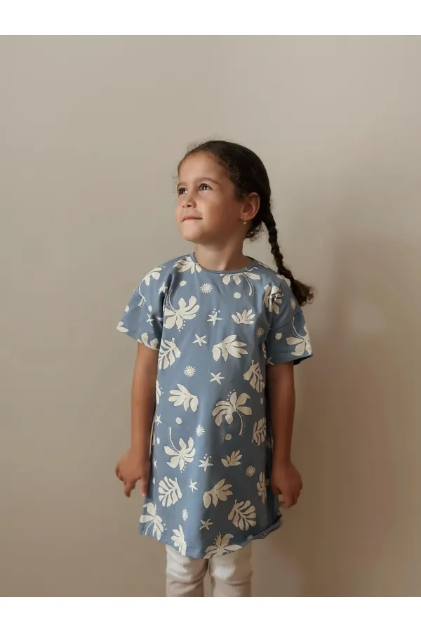 Tunic T-Shirt 4-12 Years Blue