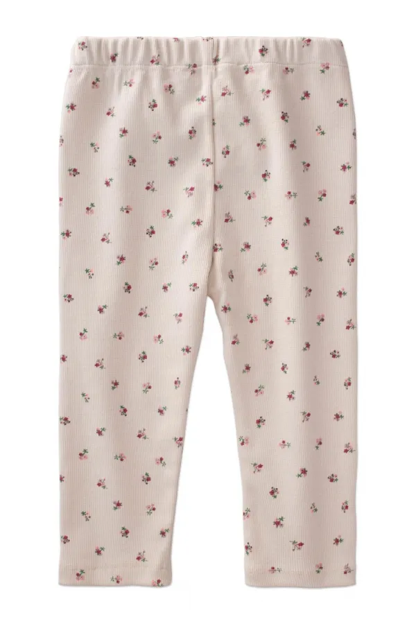 Desenli Tayt 1-5 Yaş Ekru