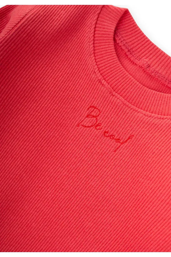 Be Cool Nakışlı Sweatshirt Takım 0-5 Yaş Mercan