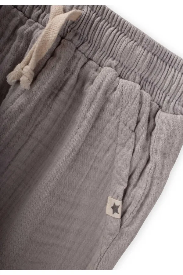 Müslin Pantolon 1-10 Yaş Gri