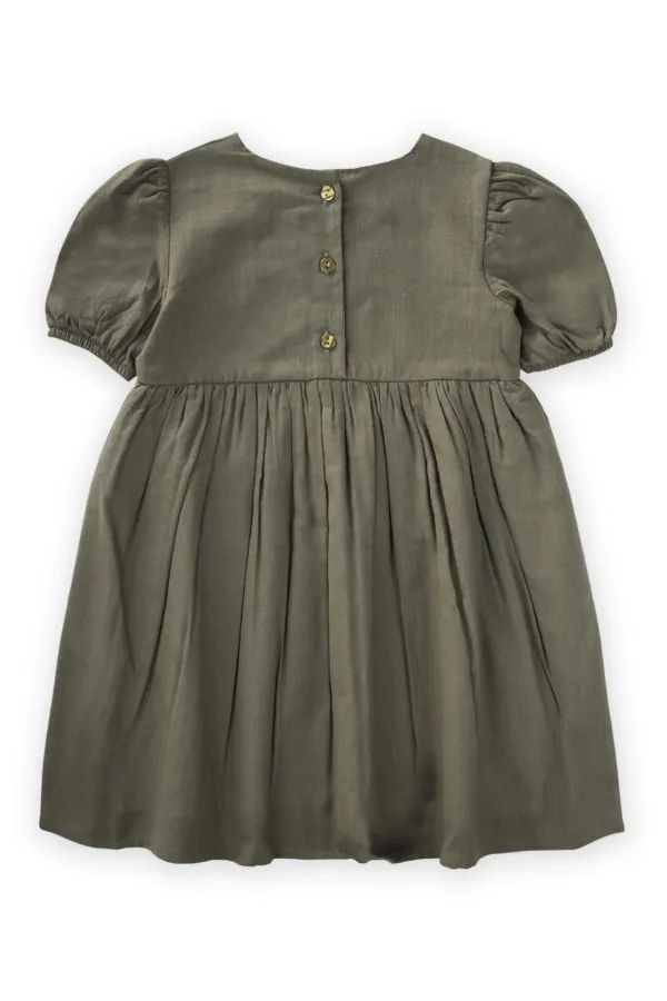 Robe à flammes kaki vert pour enfants de 2 à 7 ans