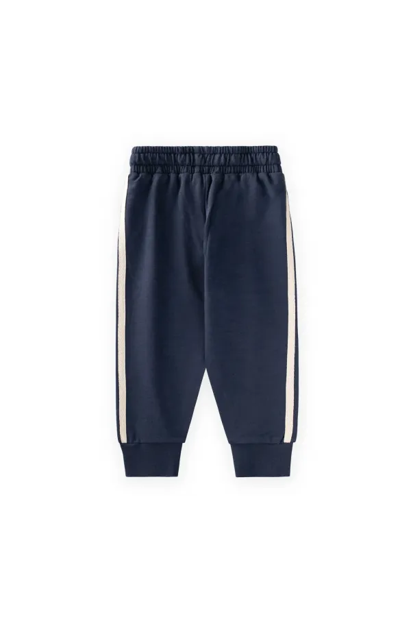 Şerit Detaylı Eşofman 1-10 Yaş Lacivert