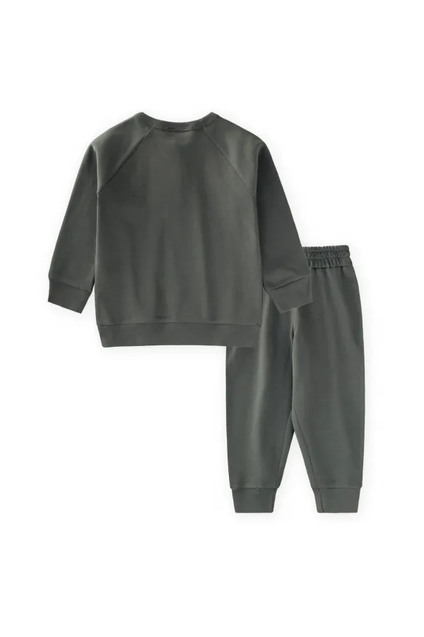 Reglan Kol Patlı Basıc Takım 1-5 Yaş haki yeşil