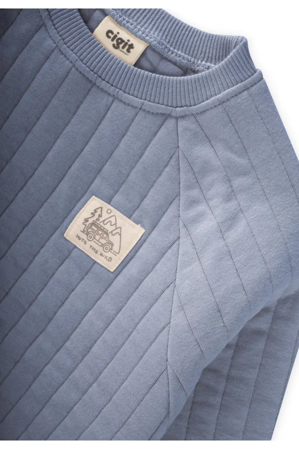 Kapitone Sweatshirt Takım 1-7 Yaş Mint Yeşili