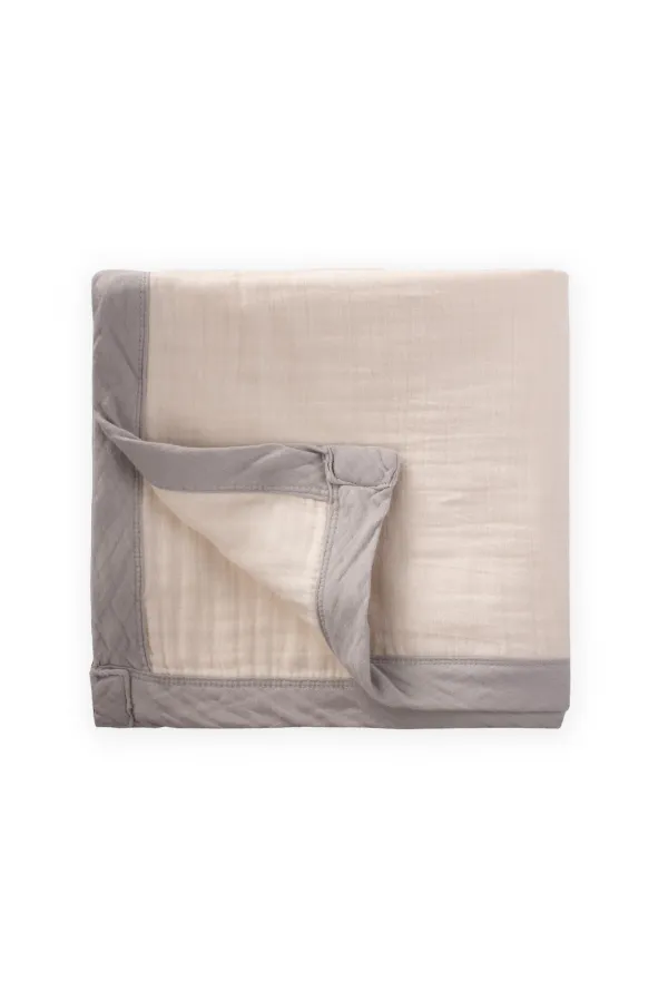 Thick Double Layer Raw Blanket 85X90 Cm Raw Gray