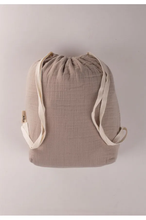Muslin Children's Backpack 28X30 cm Mink