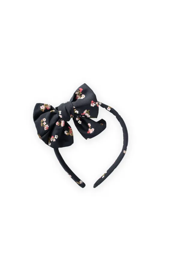 Grand nœud couronné de fleur noire