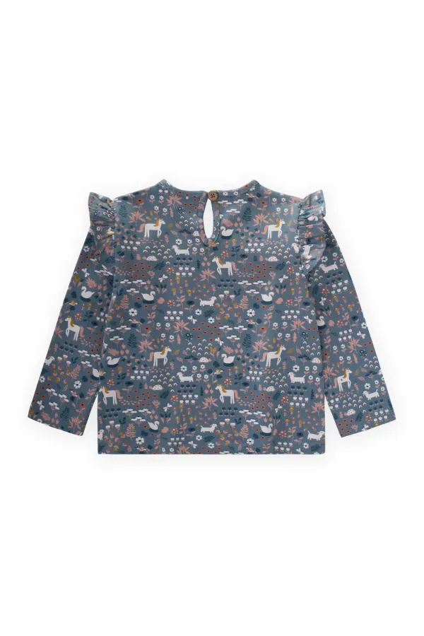 Long Sleeve T-Shirt 1-7 Years Old Indigo Blue