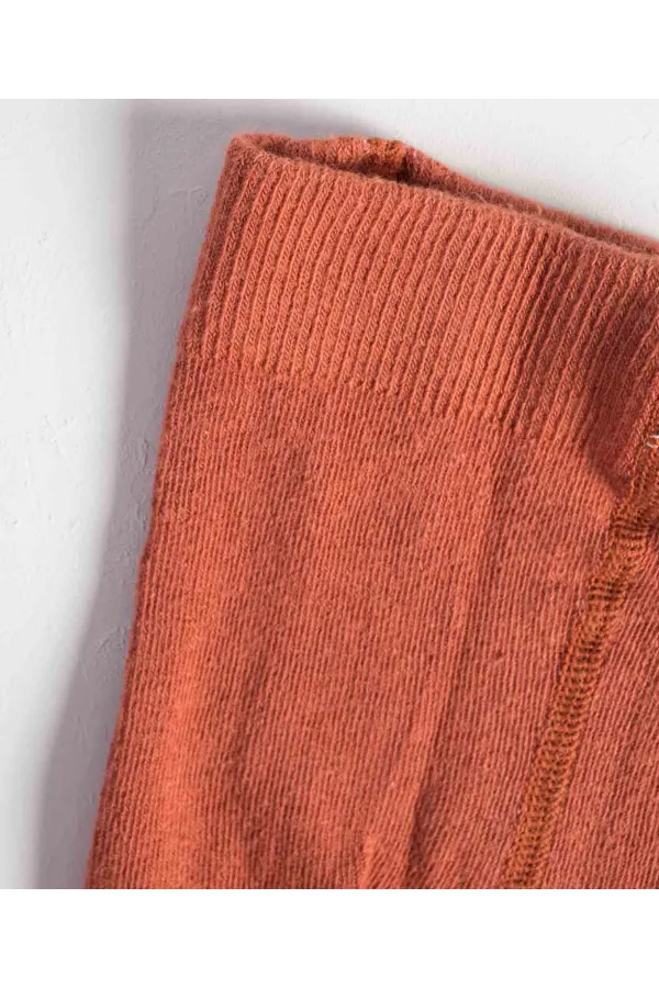 Çocuk Düz Külotlu Çorap 1-9 Yaş kiremit