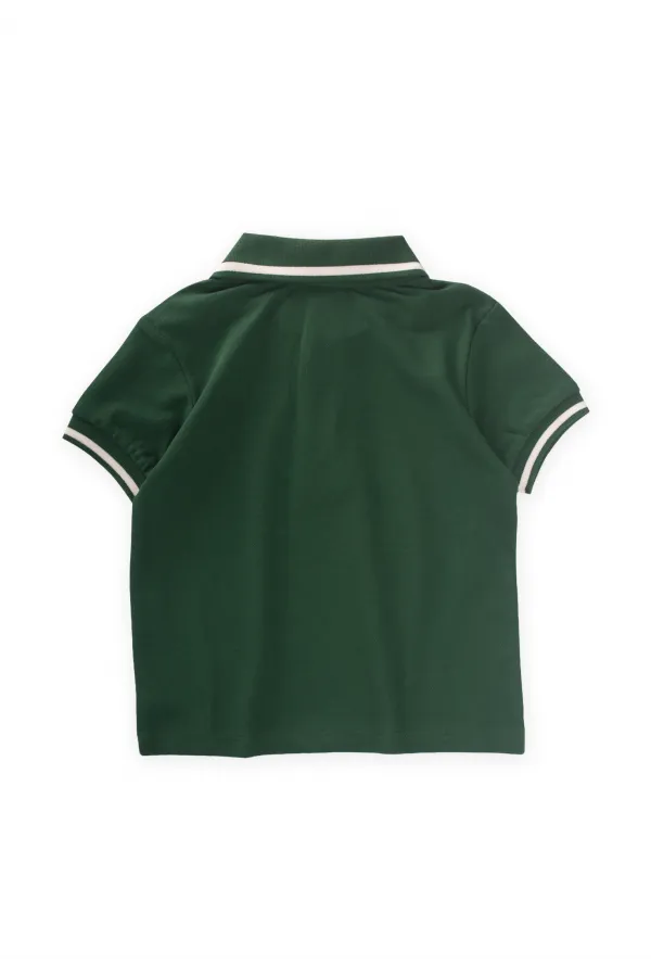 Embroidered Polo Neck T-Shirt for 2-10 Years Old Khaki Green