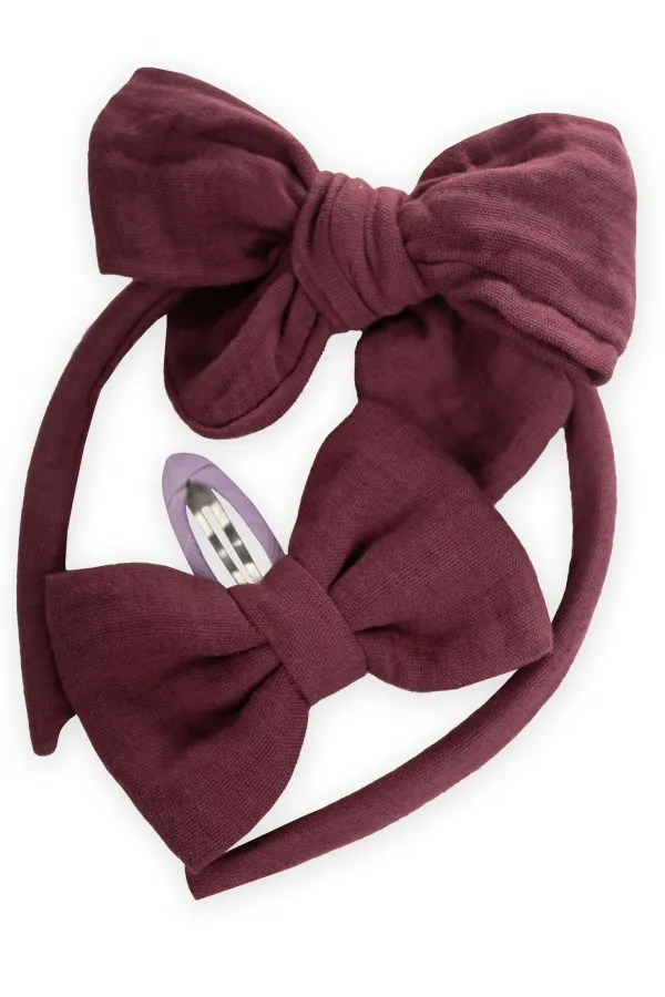 Crown Hairpin Set Plum
