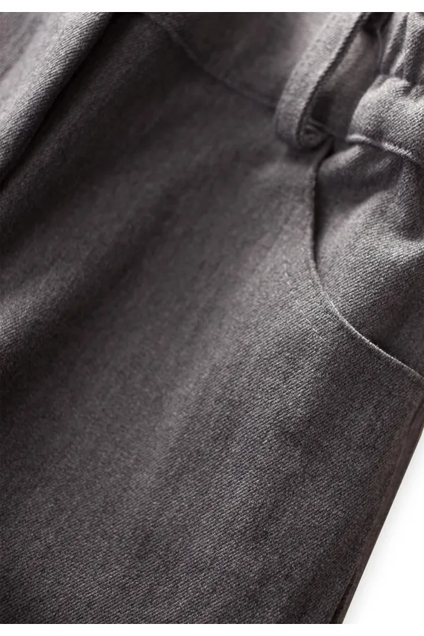 Pantalon en gabardine de lycra gris, 2-7 ans