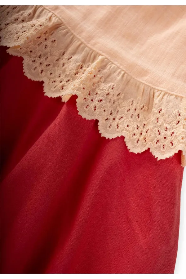 Two-Tone Lace Waist Dress for 2-7 Year Olds