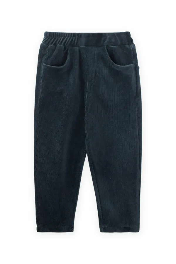 Fitilli Kadife Pantolon 1-8 Yaş Lacivert