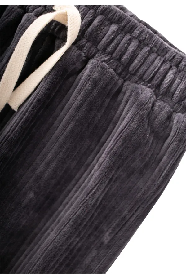 Pantalon de jogging en velours côtelé, couleur fumée, 1 à 10 ans