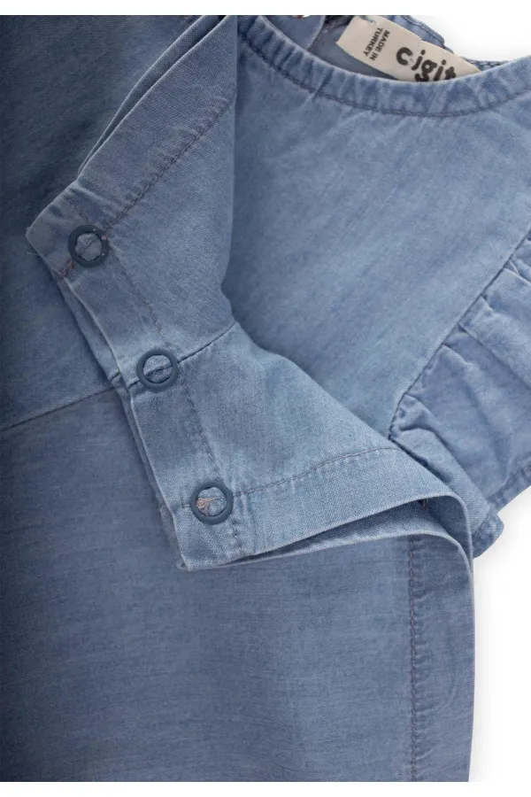 Salopette en jean bleue 0-3 ans