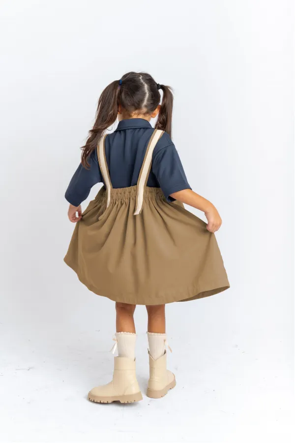 Gilet plissé en Tencel 2-7 ans couleur camel