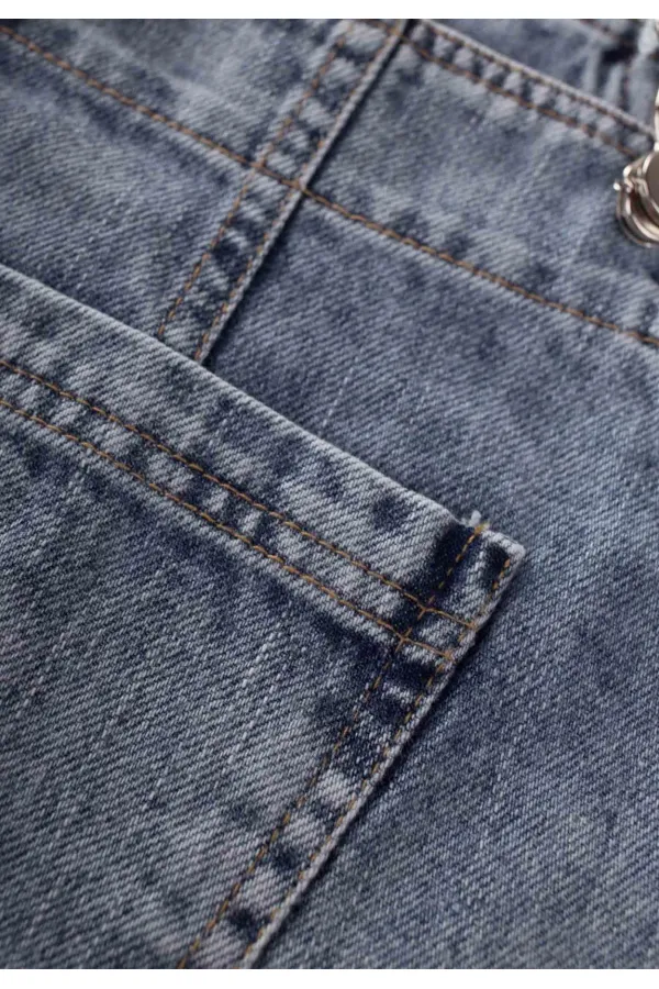 Salopette en jean à bretelles, 2-7 ans, bleue