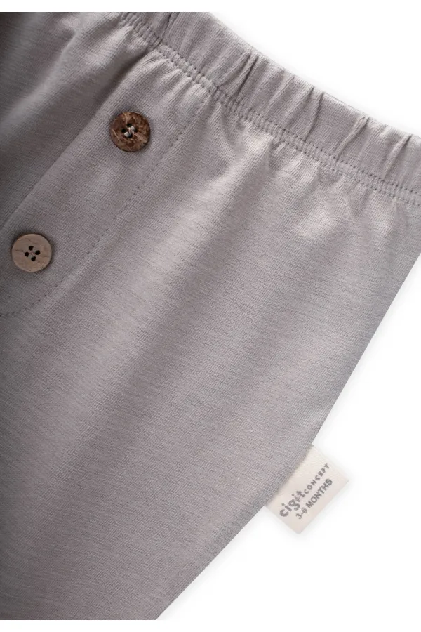 Sahte Patlı Bebe Eşofman 0-3 Yaş Vizon