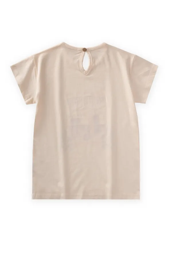 Boho Caravan Printed T-Shirt 8-12 Years Ecru