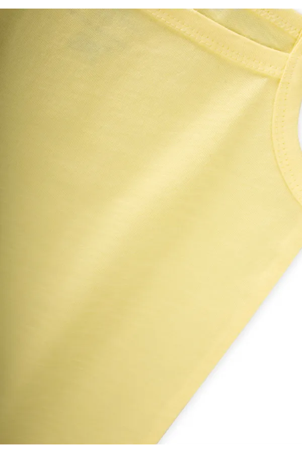 İkili İp Askılı Kız Atlet 2-11 Yaş Sarı