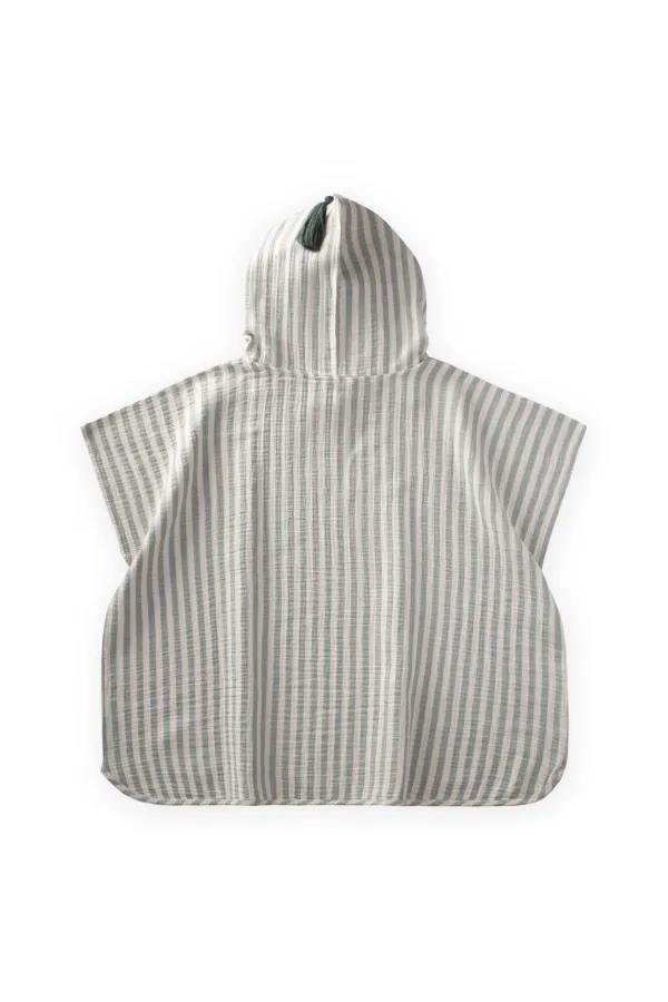 Muslin Poncho Standard Mint Striped