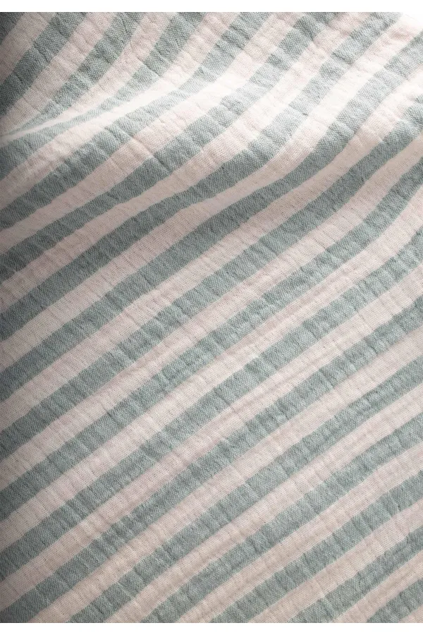Muslin Poncho Standard Mint Striped