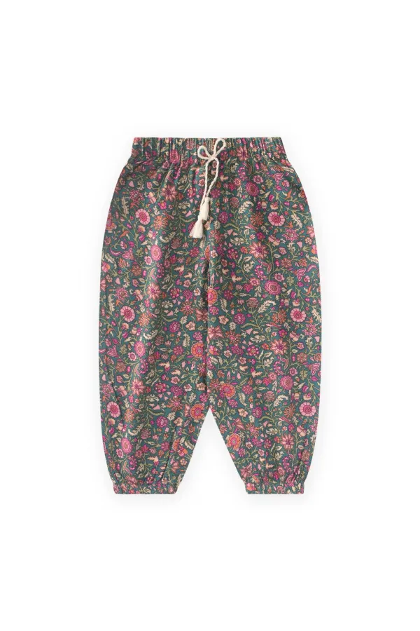 Patterned Viscose Harem Pants, Ages 2-10, Light Green