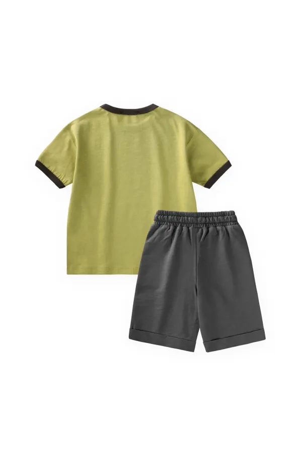 Kaprili T-Shirt Takım 2-10 Yaş Lime Kaprili T-Shirt Takım 2-10 Yaş Lime