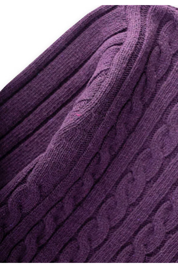 Braided Sweater, Ages 1-8, Purple