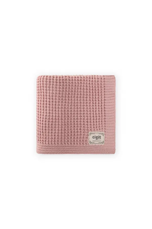 Selanik Triko Battaniye 80X100 (+/-5 Cm ) Pudra Pembe