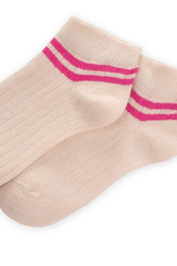 Bottines pour enfants à rayures aux chevilles, 5-12 ans, fuchsia