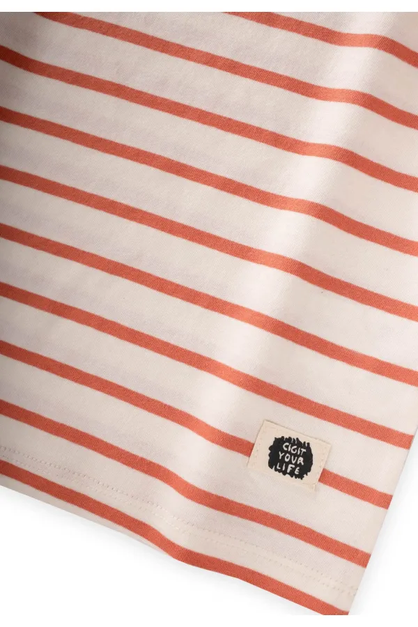 Striped Basic Capri Set, Ages 1-5, Orange Stripes Striped Basic Capri Set, Ages 1-5, Orange Stripes