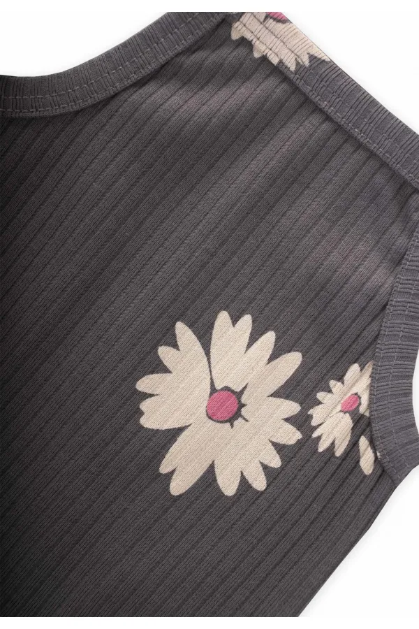 Askılı Zıbın 0-3 Yaş Gri