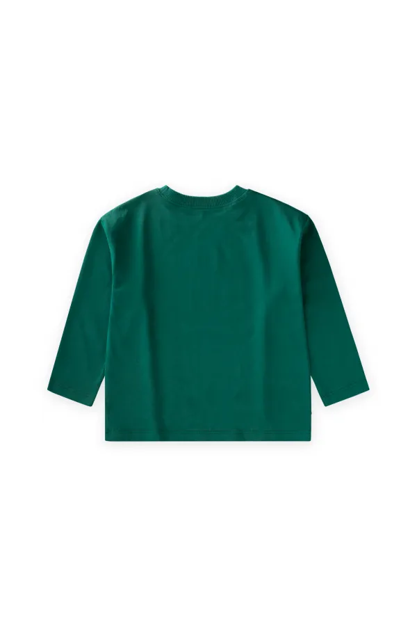 Mevsimlik Basic T-Shırt 2-10 Yaş Zümrüt Yeşili