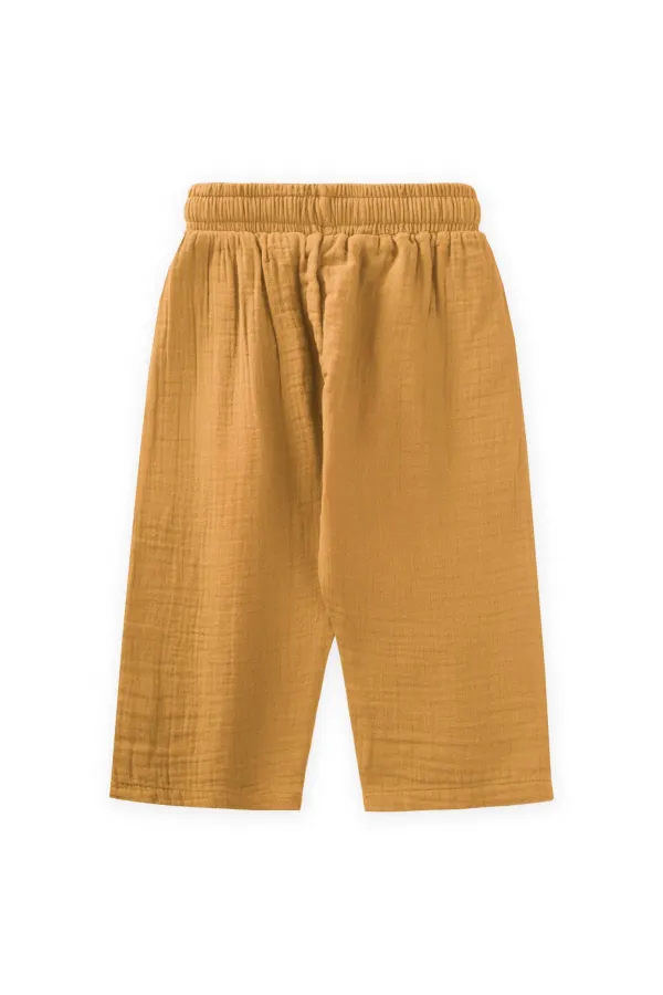 Müslin Pantolon 1-10 Yaş Hardal Sarı