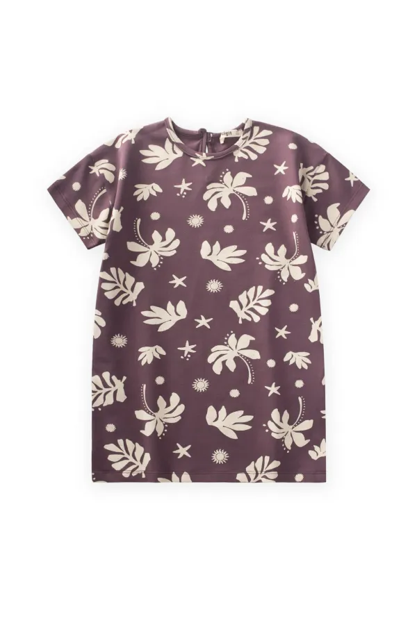 Tunic T-Shirt 4-12 Years Old Plum