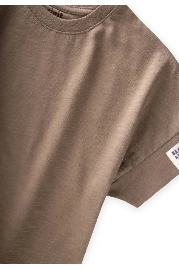 T-shirt pour enfants de 2 à 12 ans, couleur vison.