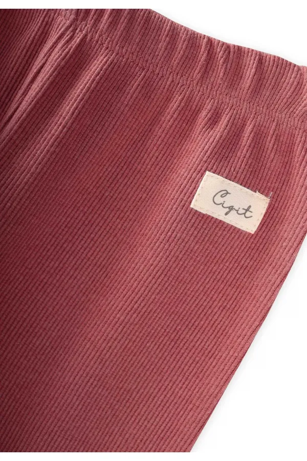 Tayt Pantolon 1-5 Yaş Gül Kurusu