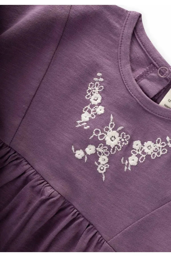 Müslin Şalvarlı Tunik Takım 1-7 Yaş Mor