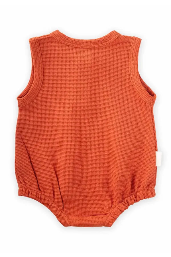 Waffle Patlı Zıbın 0-3 Yaş Kiremit