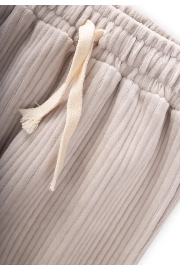 Pantalon de jogging en velours côtelé, couleur pierre, 1-10 ans