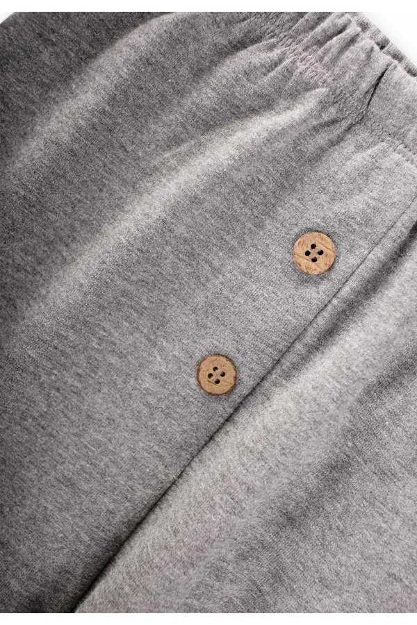 Ensemble de survêtement bébé à carreaux imitation gris chiné 0-3 ans